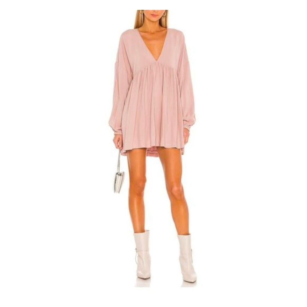 Tularosa Pink Tunic Mini Dress Balloon Sleeve XS